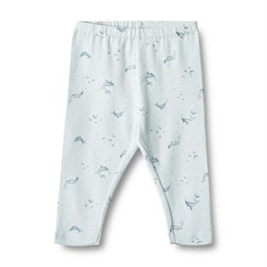 Wheat jersey pants Silas - Light blue whales